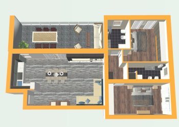PLANIMETRIA-3d.jpg - Quadrilocale Reggio nell'Emilia - foto 12