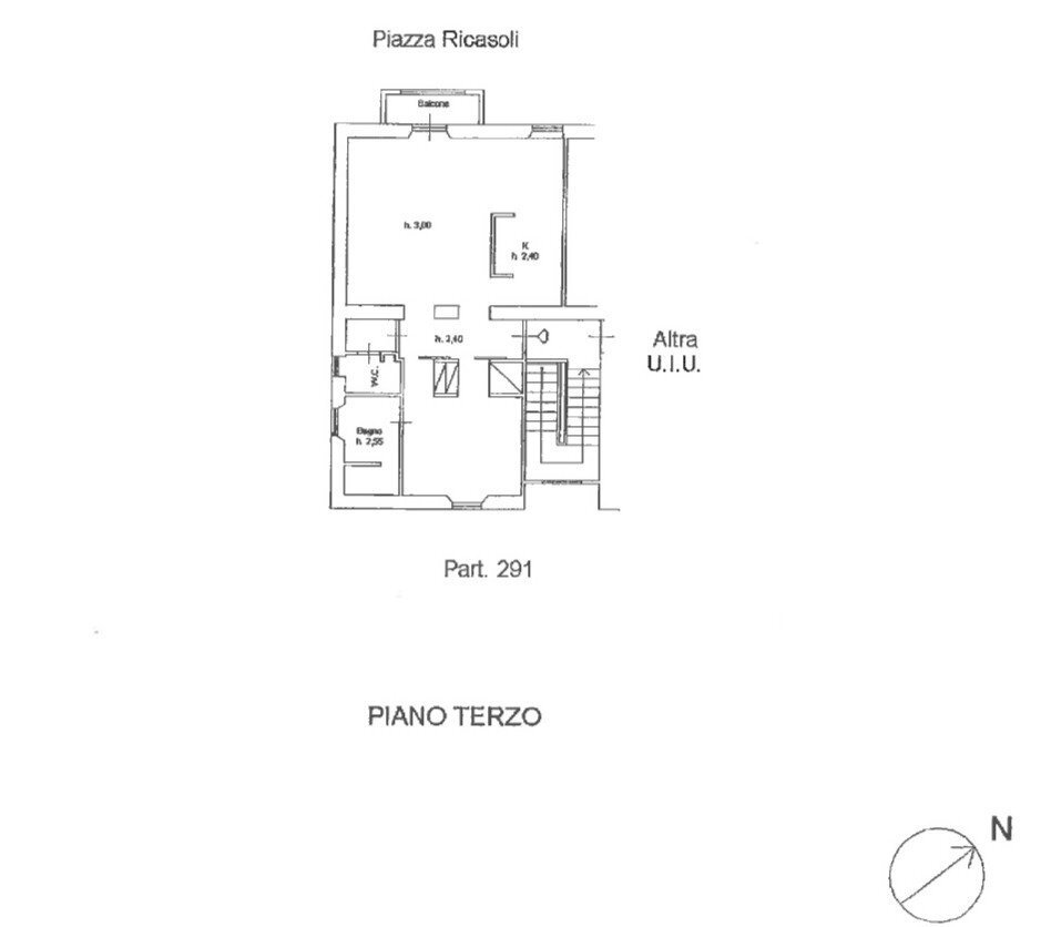 PLN - Four-room apartment Piazza Vincenzo Ricasoli 7, Monte Argentario - floor plans 1