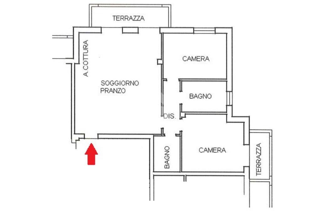 Trilocale Via San Donato, Granarolo dell'Emilia - planimetria 1