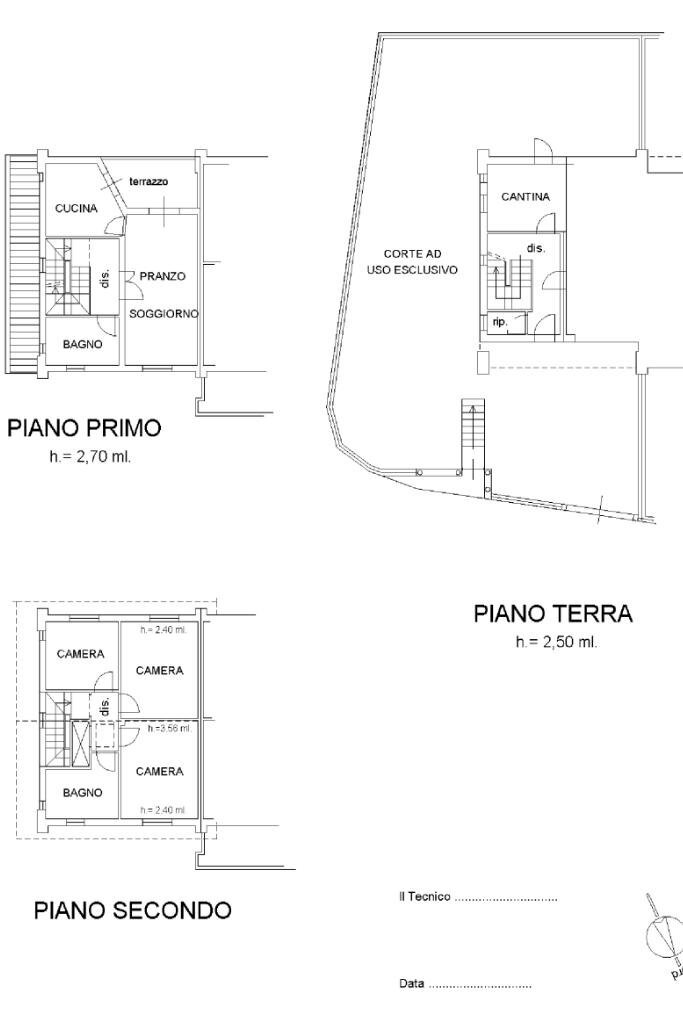 Villa a Schiera Via Canale, Casalgrande - planimetria 1