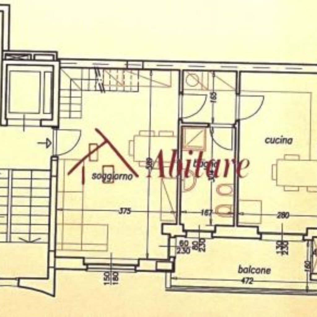 Four-room apartment Corso canale, 18, Alba - floor plans 1