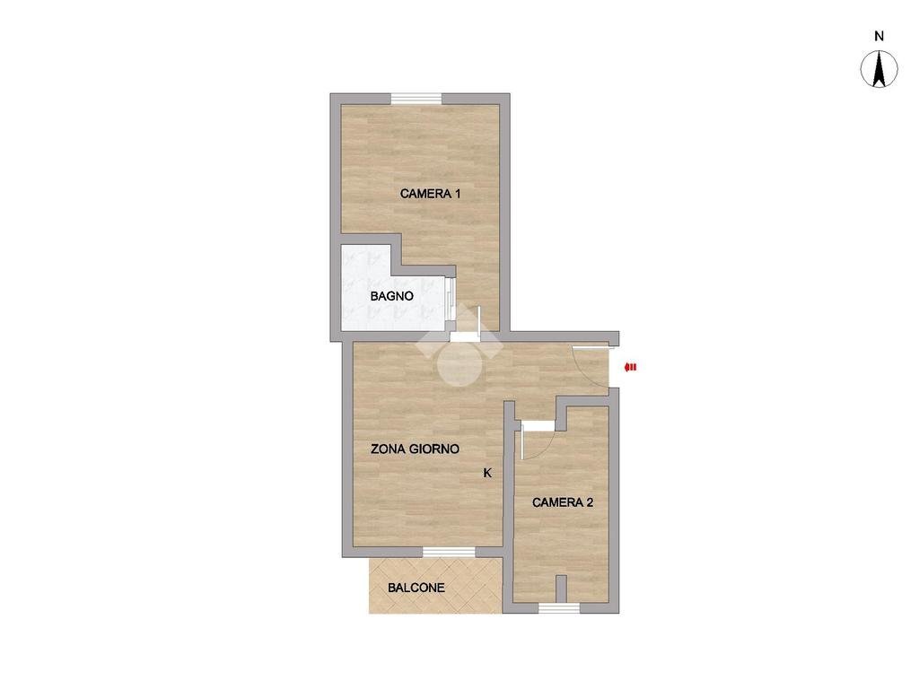 Trilocale Viale Tibaldi, Milano - planimetria 1