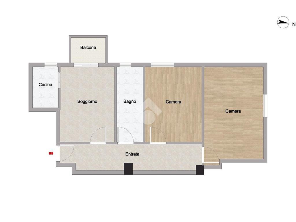 Trilocale Via val cannobina, Milano (zona Baggio) - planimetria 1