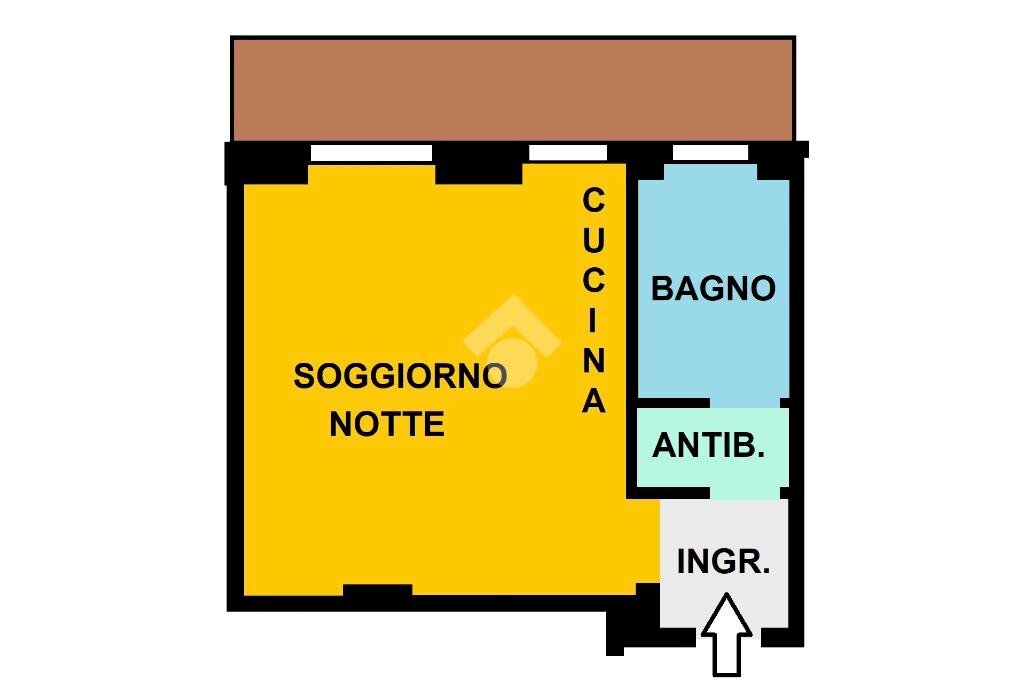 Monolocale Via capecelatro, Milano (zona San Siro) - planimetria 1