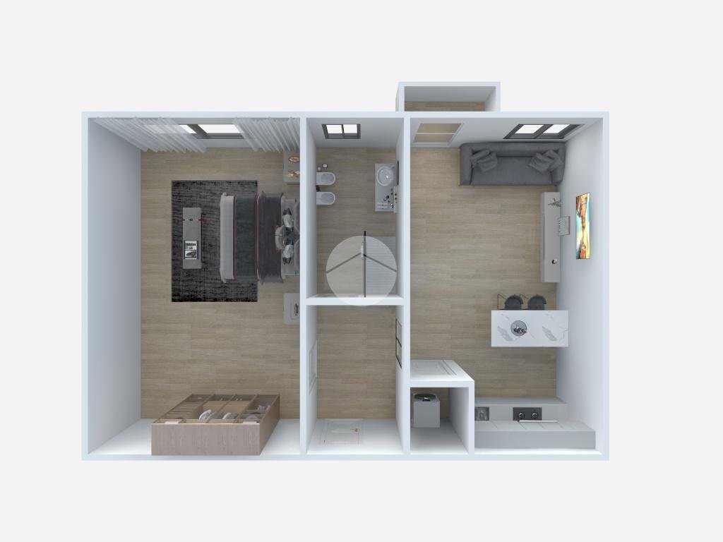 Trilocale Via Francesco de Sanctis, Milano - planimetria 1