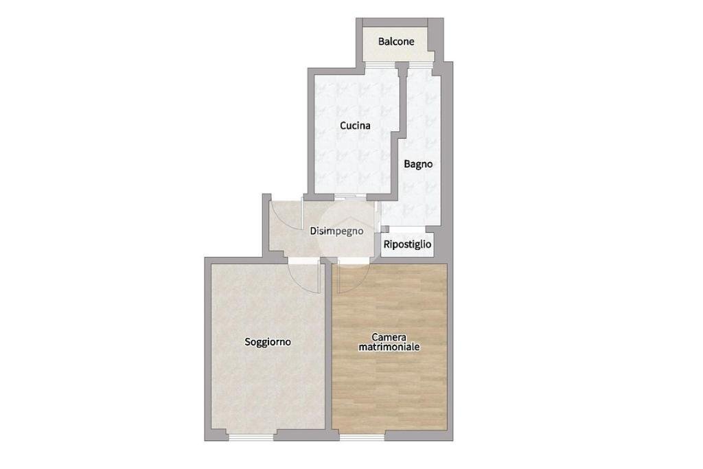 Bilocale Via Flavio Andò, Milano (zona Villapizzone) - planimetria 1