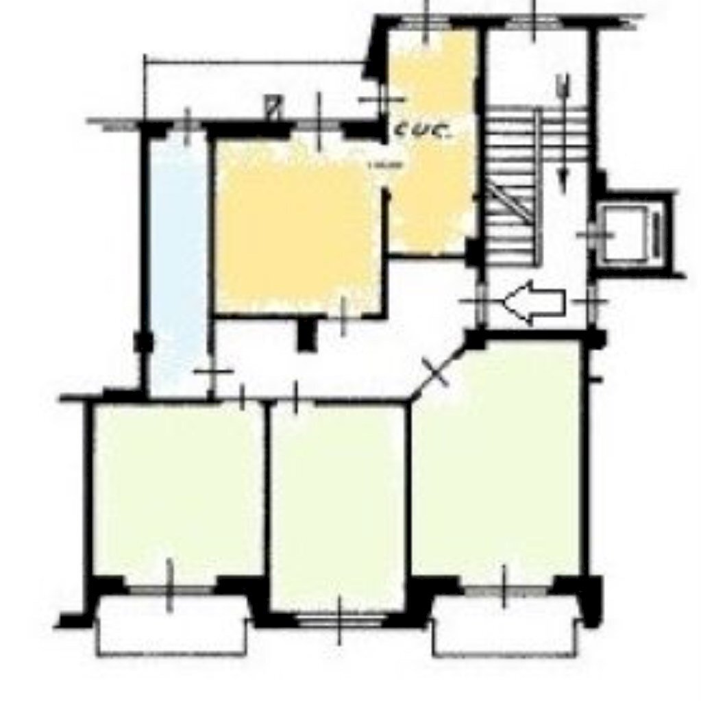 Apartment Via Nicola Sacco e Bartolomeo Vanzetti, 6, Cuneo (neighborhood Cuneo Nuova) - floor plans 1