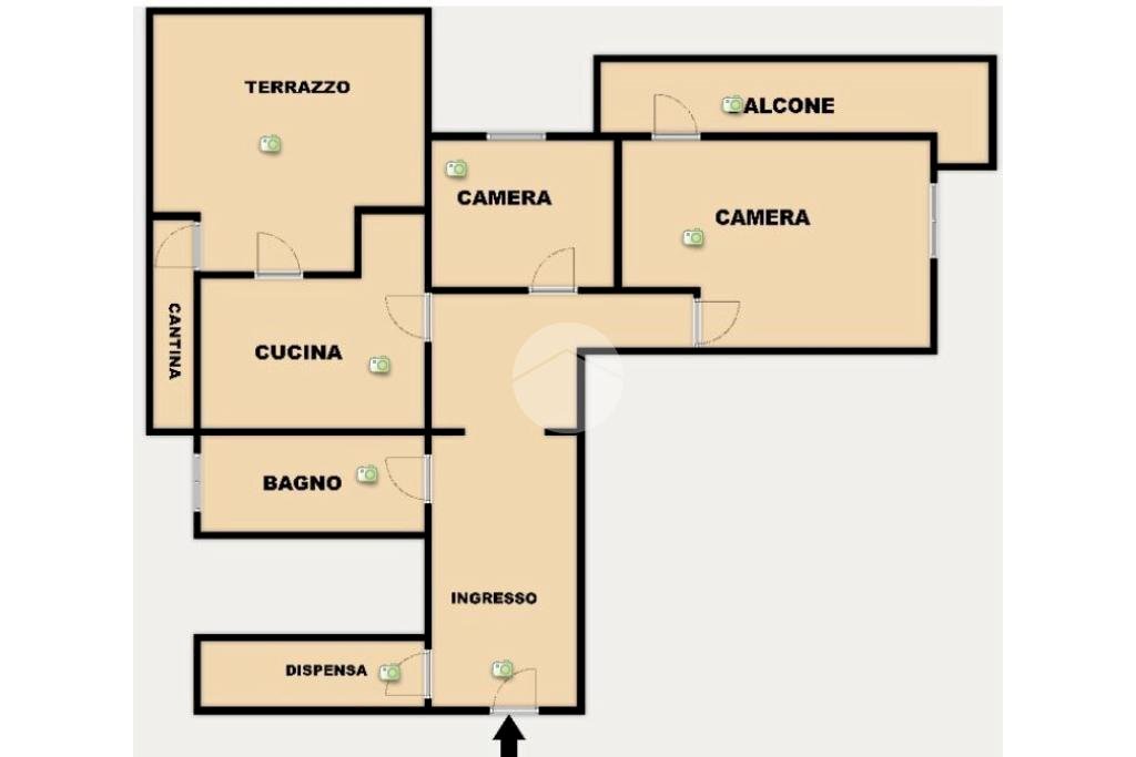 Trilocale Via Adelaide Ristori, Genova - planimetria 1