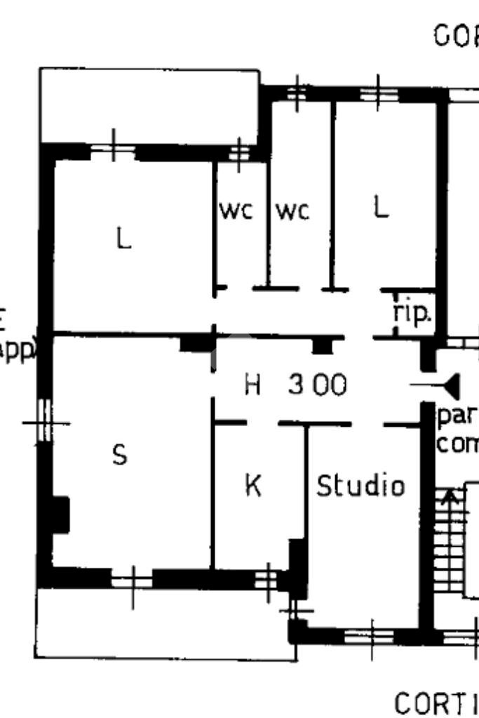 Four-room apartment Novate Milanese, Novate Milanese - floor plans 1