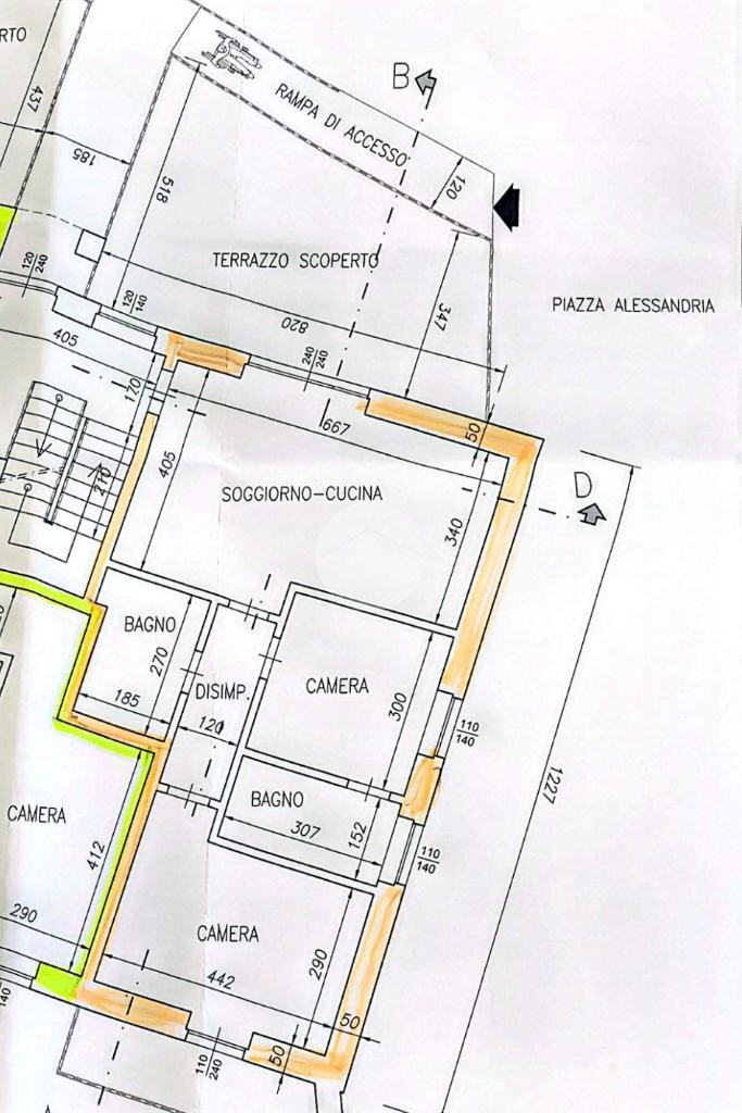 Three-room apartment Via Cristoforo Colombo, Narzole - floor plans 1