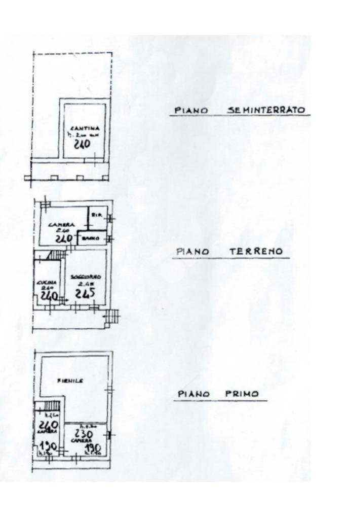 Semi-detached house Strada spagnolino solza, Cocconato - floor plans 1