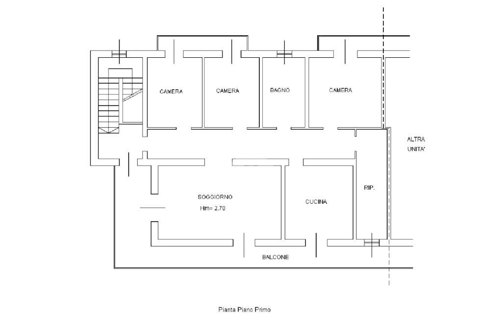 Portion of a house Via Morghenga, Momo - floor plans 1