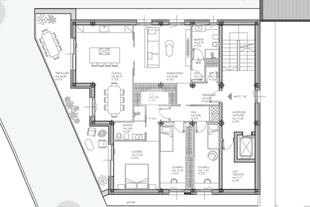 Quadrilocale Via Piemonte, Rho - planimetria 1