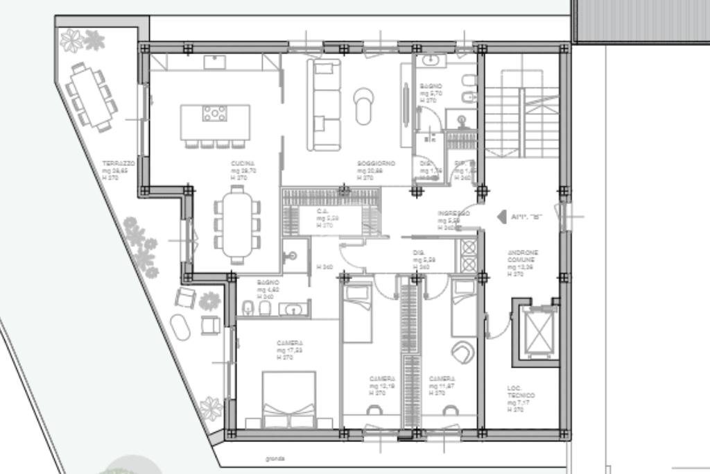 Quadrilocale Via Piemonte, Rho - planimetria 1