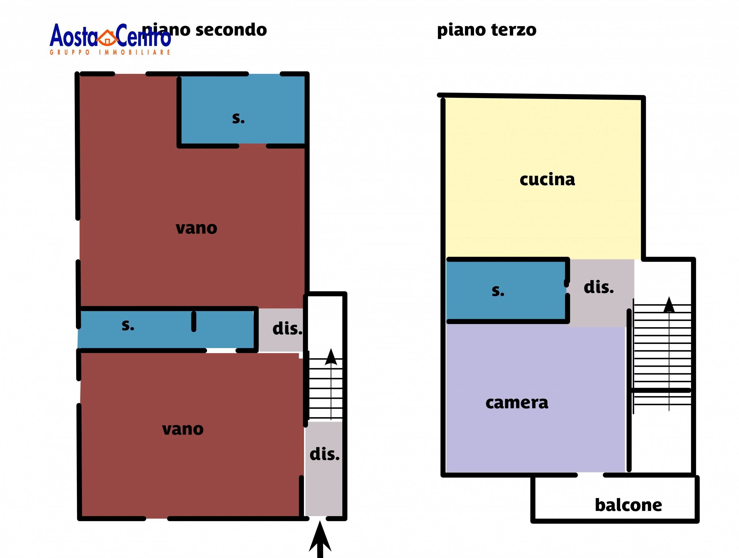 Foto 20 - Three-room apartment Strada Regionale
 
37, Quart - floor plans 1