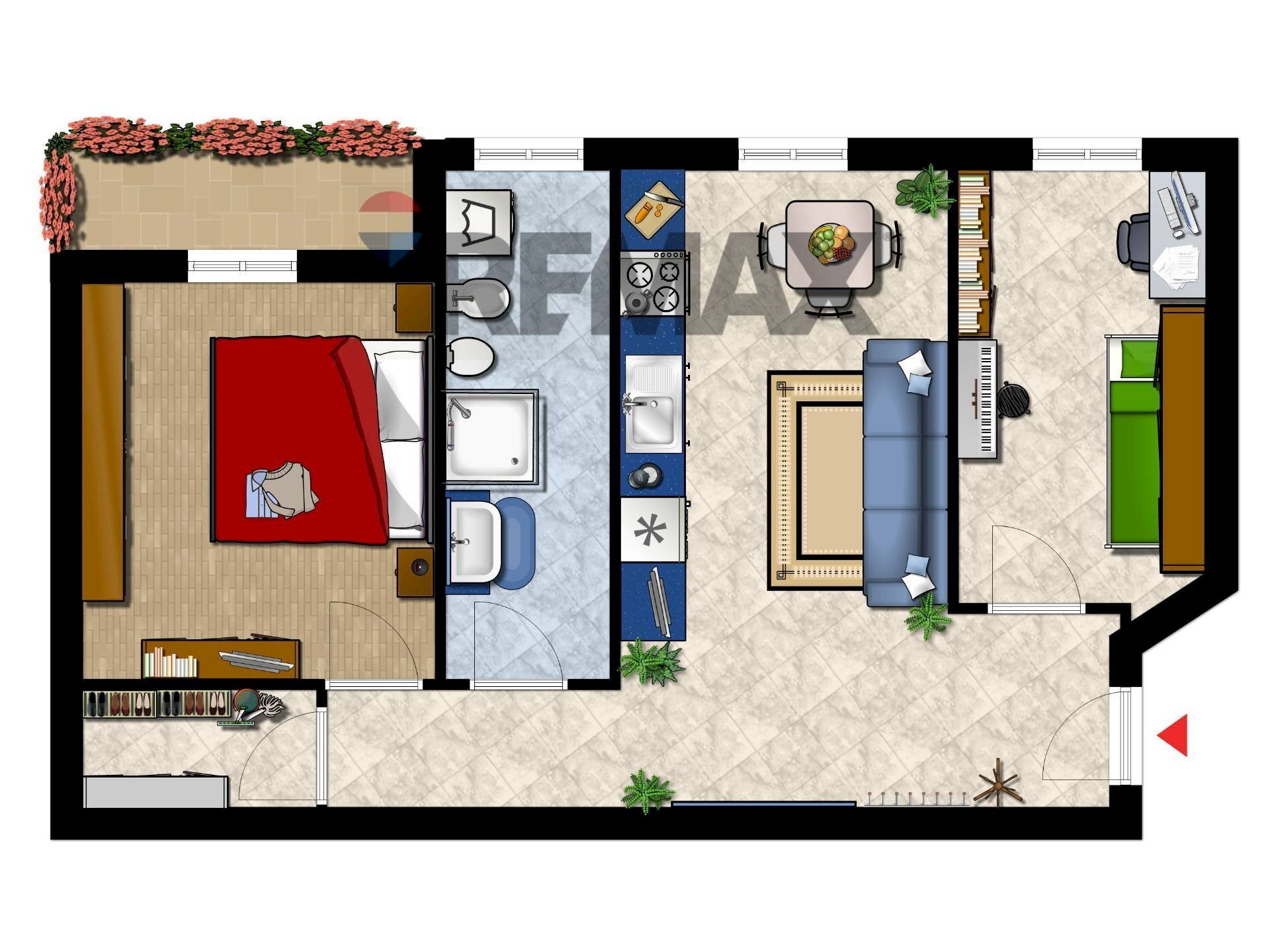 Pianta 2D - Appartamento via Milano
 
91, Garbagnate Milanese - planimetria 1