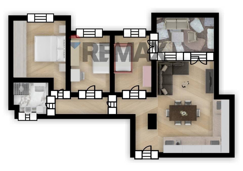 Pianta 3D - Appartamento via Giovanni De Medici
 
61, Cesano Maderno - planimetria 1