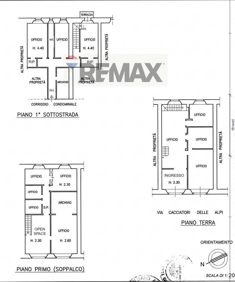 Pianta 2D - Locale Commerciale Via Cacciatori Delle Alpi, Perugia - planimetria 1