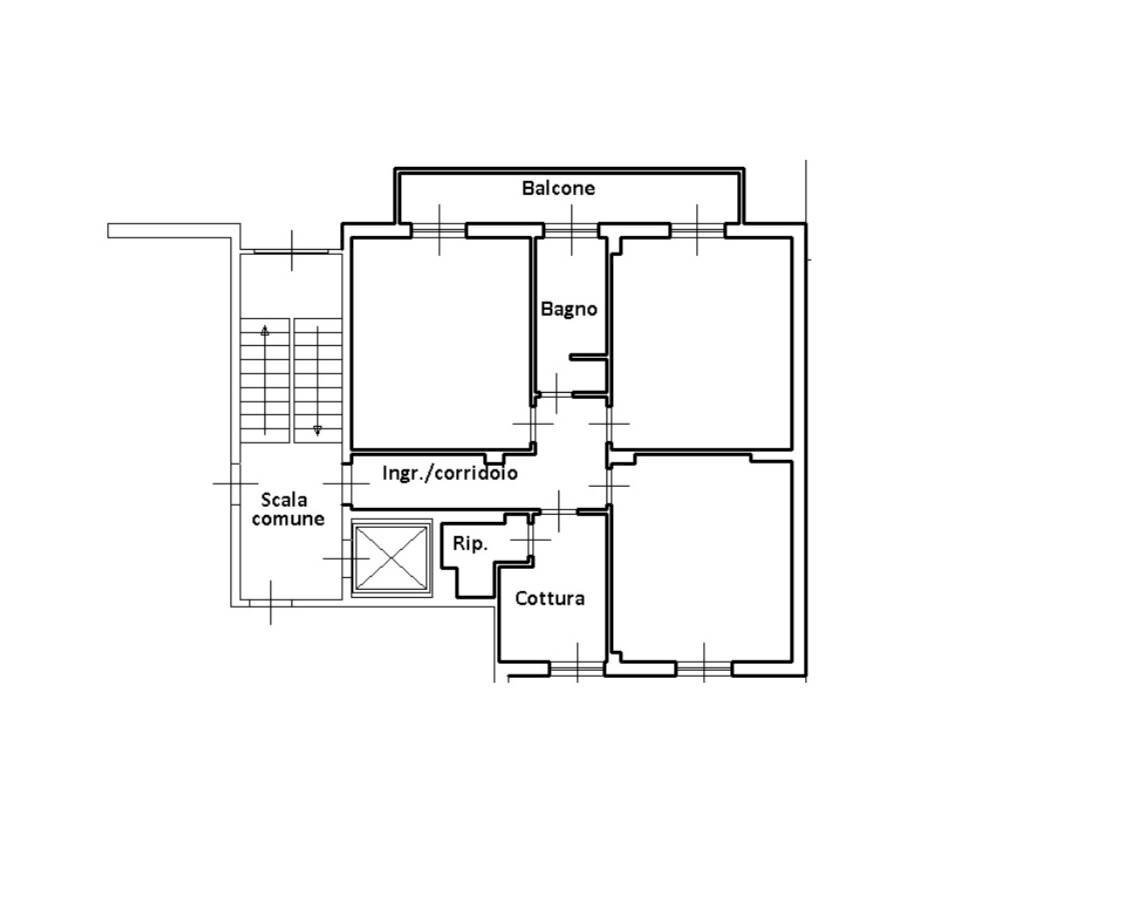 Foto 34 - Three-room apartment Via San Bernardo
 
13, Rescaldina - floor plans 1