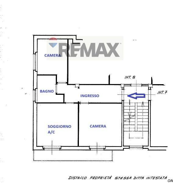 Pianta 2D - Trilocale Roma - planimetria 1