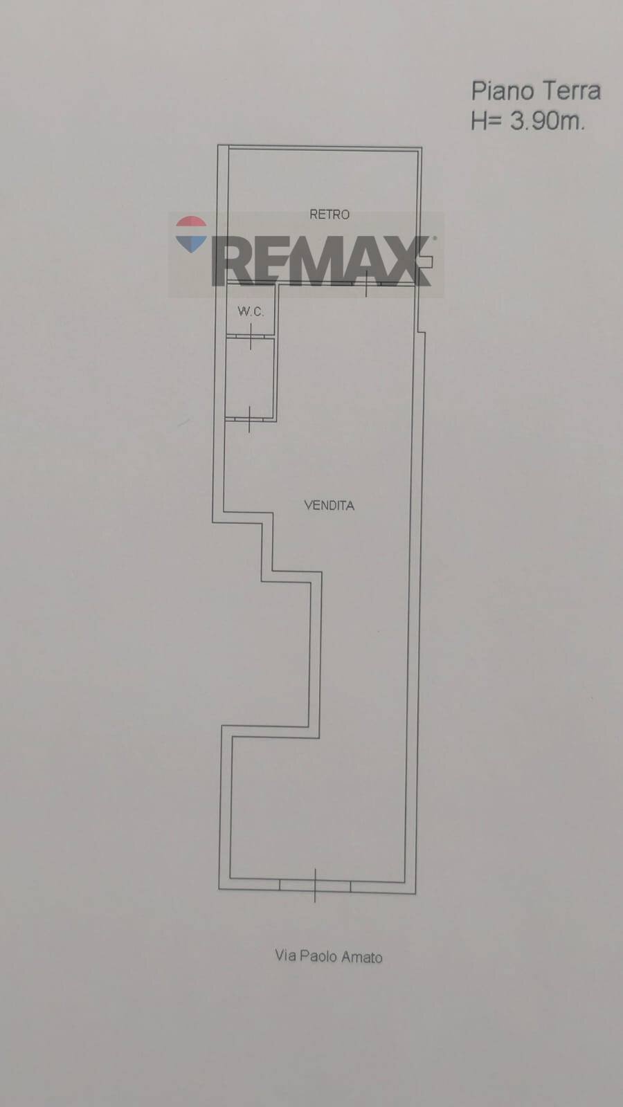 Pianta 2D - Commercial Premises Via Paolo Amato
 
13/B, Palermo - floor plans 1