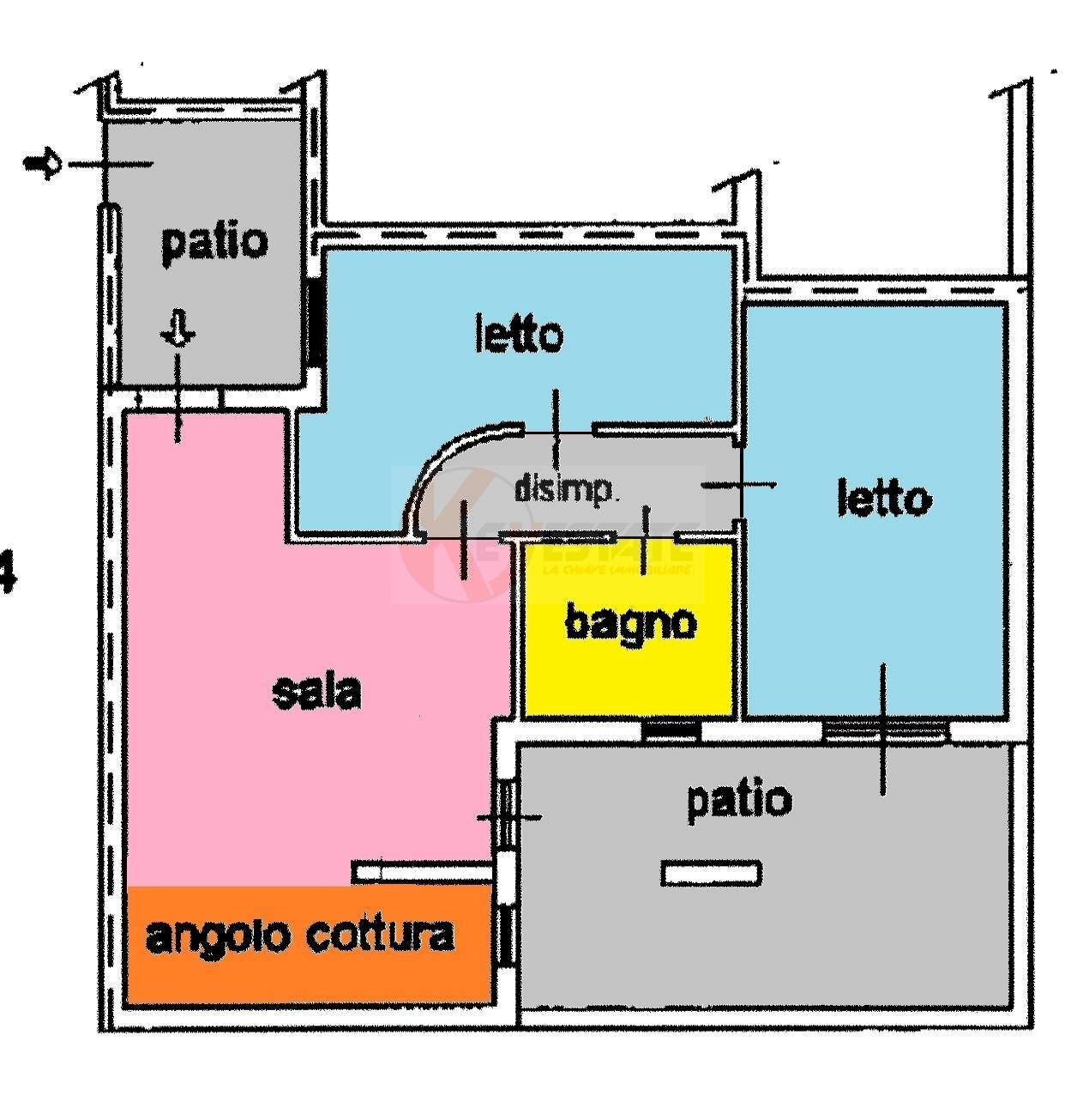 Foto 37 - Three-room apartment via Tilocca
 
10, Ossi - floor plans 1