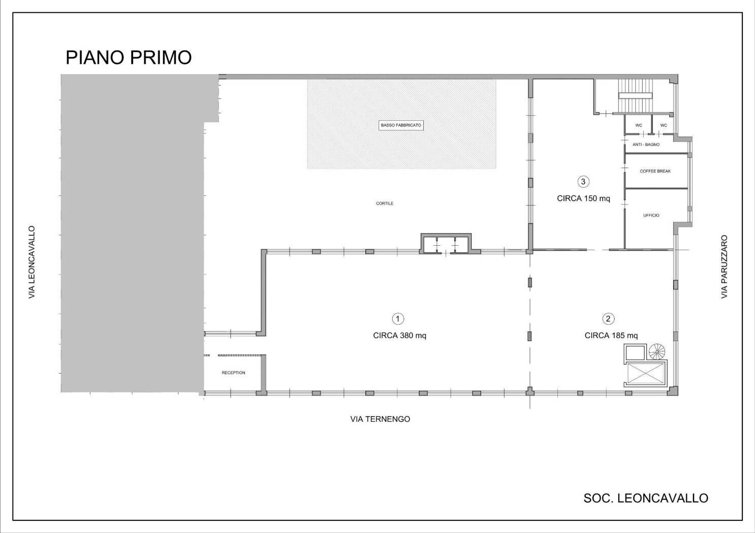 Ufficio via Ternengo, 23, Torino (zona Barriera Milano) - planimetria 1