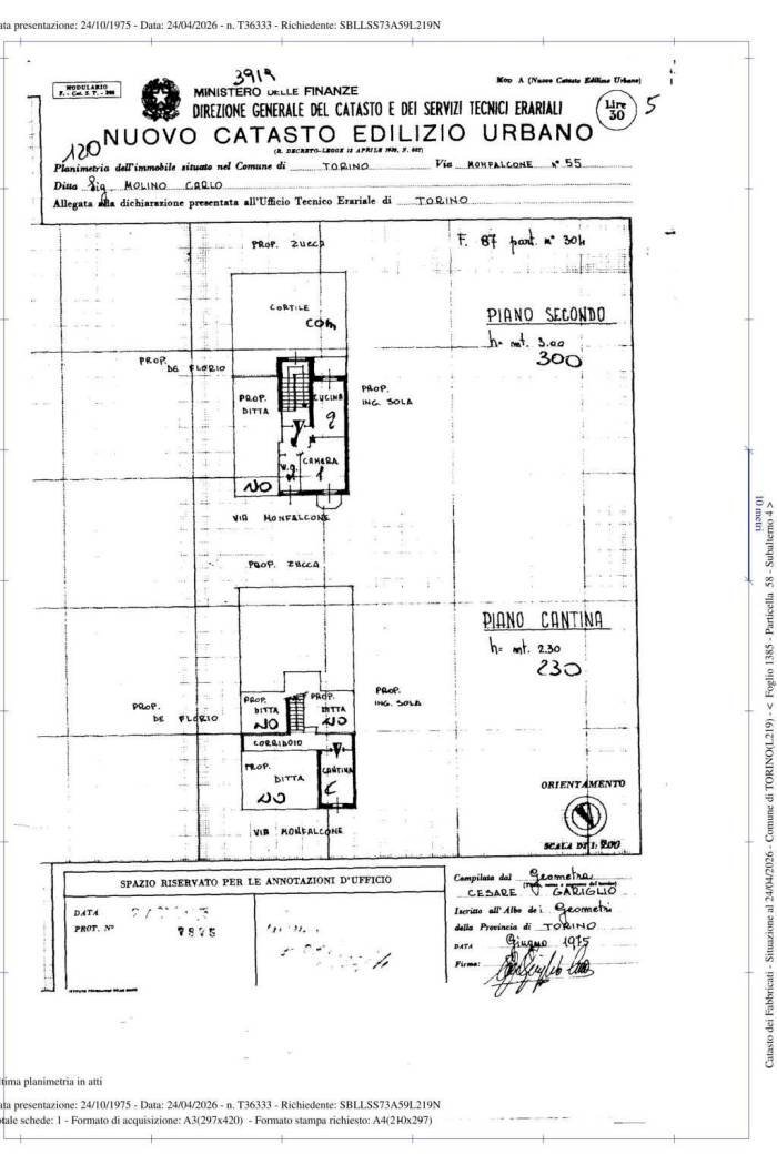 Two-room apartment via Monfalcone, 55, Torino (neighborhood Santa Rita) - floor plans 1