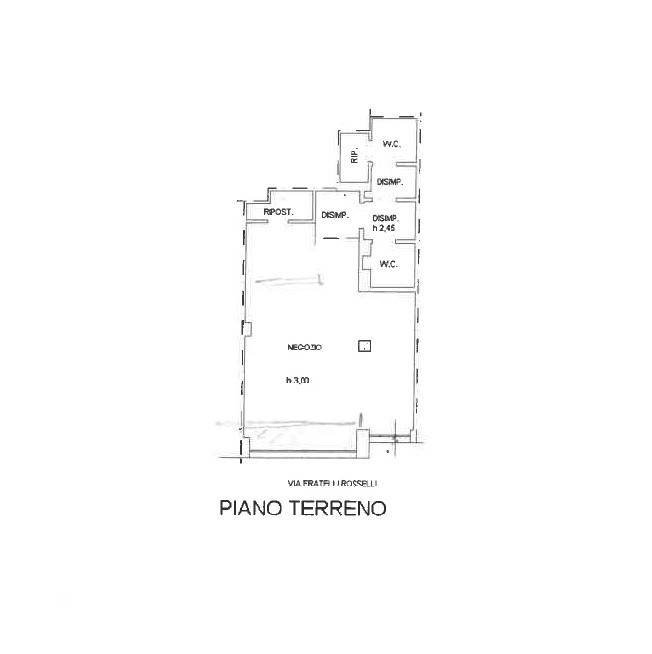 Negozio via Fratelli Rosselli, 1, Varese (zona Bobbiate) - planimetria 1