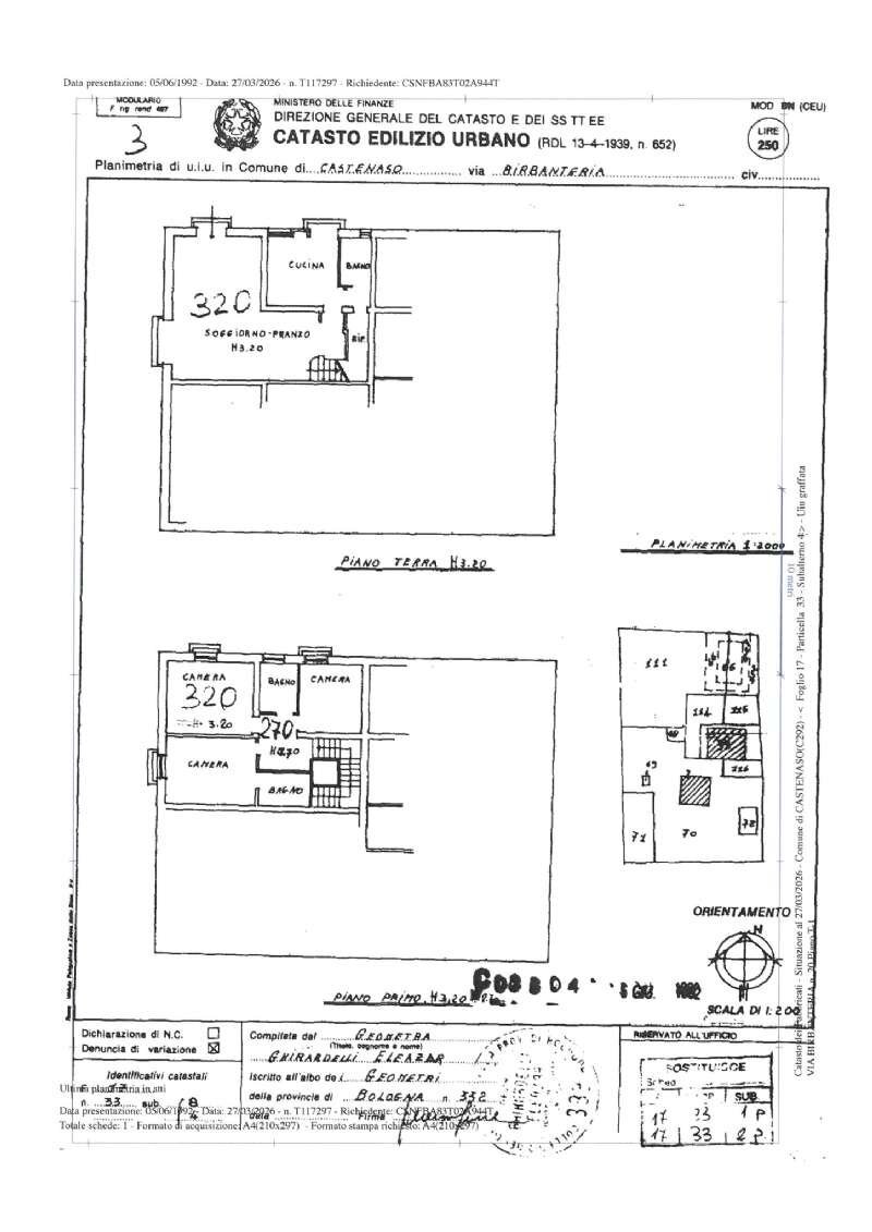 skm_c250i26042308130 - Casa Colonica via Birbanteria, Castenaso - planimetria 1