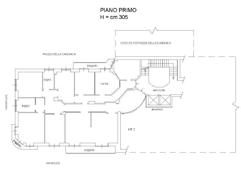 Apartment Genova (neighborhood Carignano) - floor plans 1