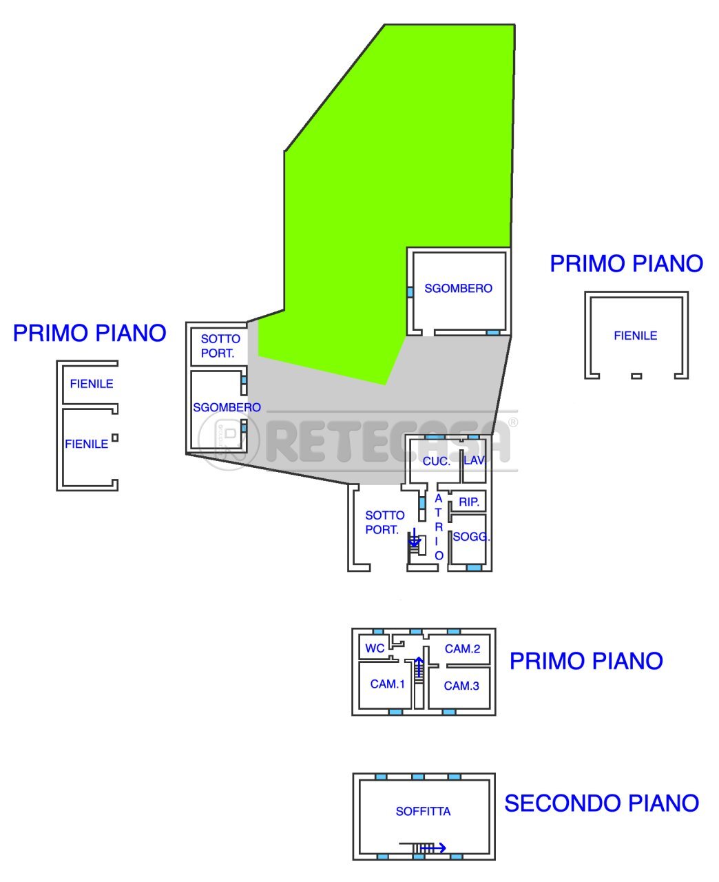 PLANIMETRIA - Villa Via Zompicco 20, Santa Maria La Longa - planimetria 1