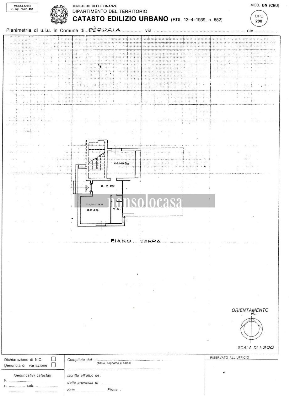 PLANIMETRIA - Two-room apartment Via della Scuola 999, Perugia - floor plans 1
