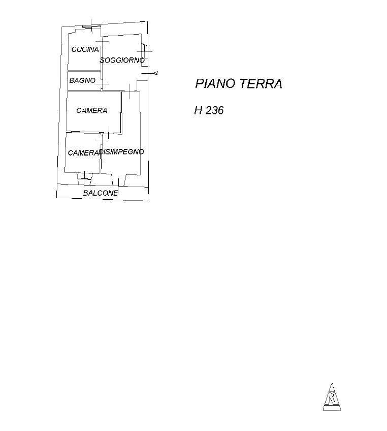 Three-room apartment Frazione Chataignére 22, Challand-Saint-Victor - floor plans 1
