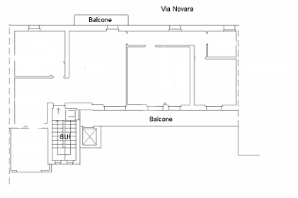 Quadrilocale Via Novara, Galliate - planimetria 1