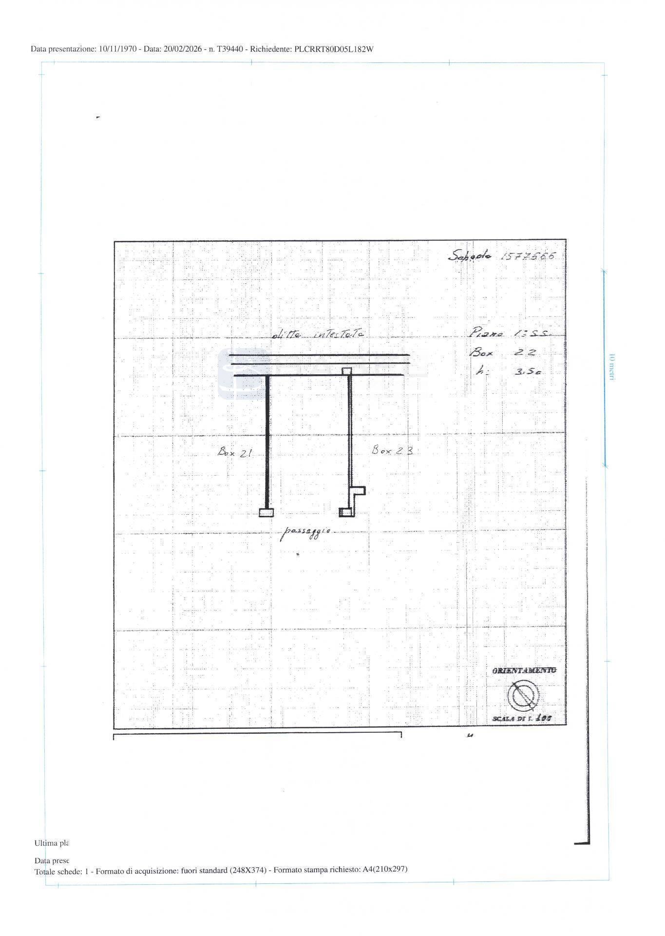Foto 5 - Box Via Ugo Della Seta, Roma - planimetria 1