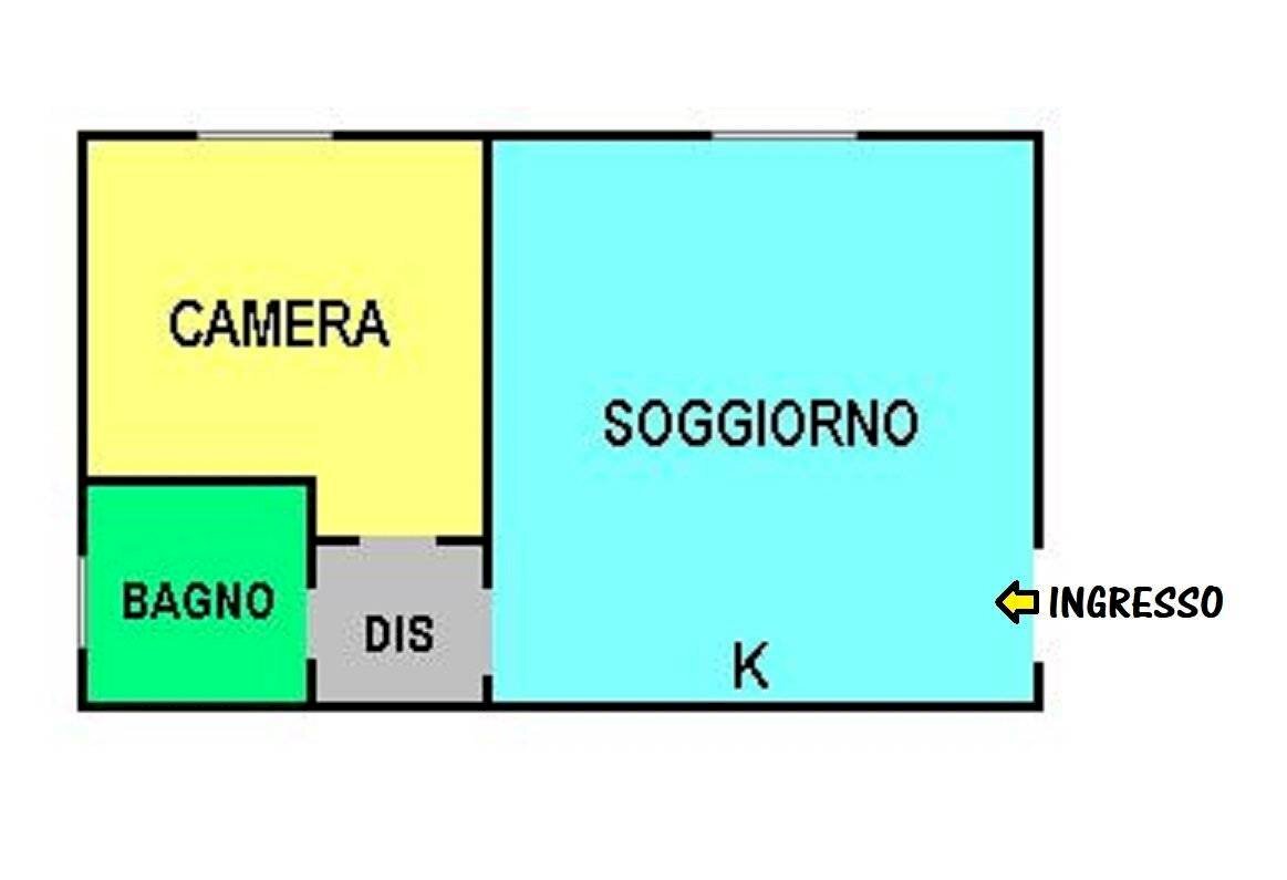 Two-room apartment Bologna (neighborhood Costa Saragozza) - floor plans 1