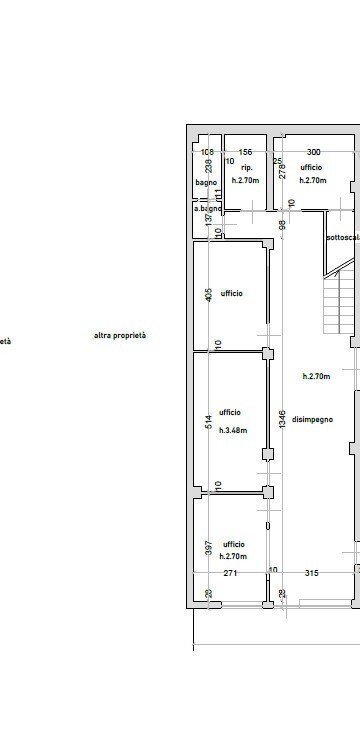 Ufficio via Massimo d'Azeglio, 5, Cuneo (zona Centro) - planimetria 1