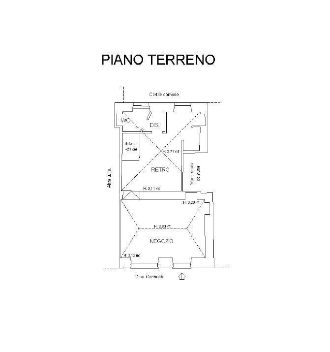 Shop corso Giuseppe Garibaldi, Cuneo (neighborhood Centro) - floor plans 1