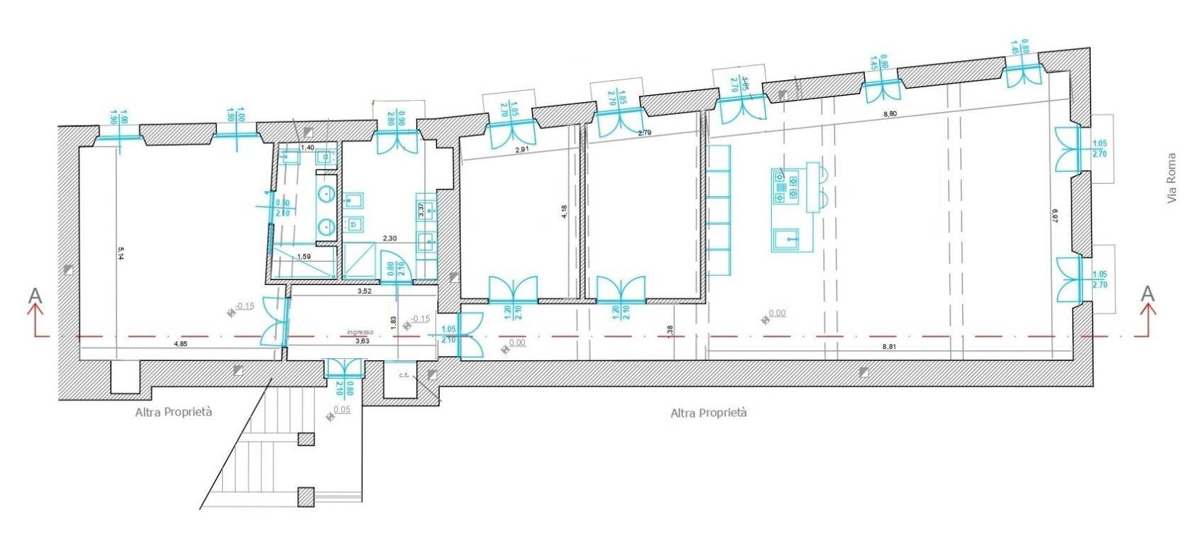 Apartment via Roma, 10, Cuneo (neighborhood Centro) - floor plans 1