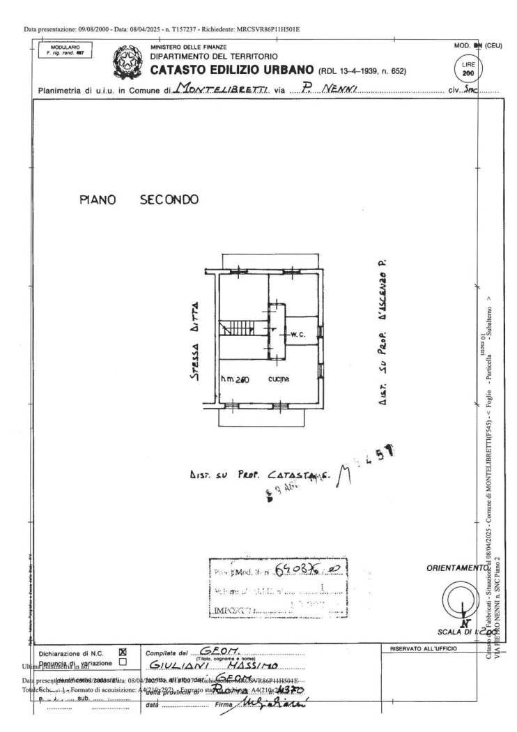 Trilocale via Pietro Nenni, 31, Montelibretti - planimetria 1
