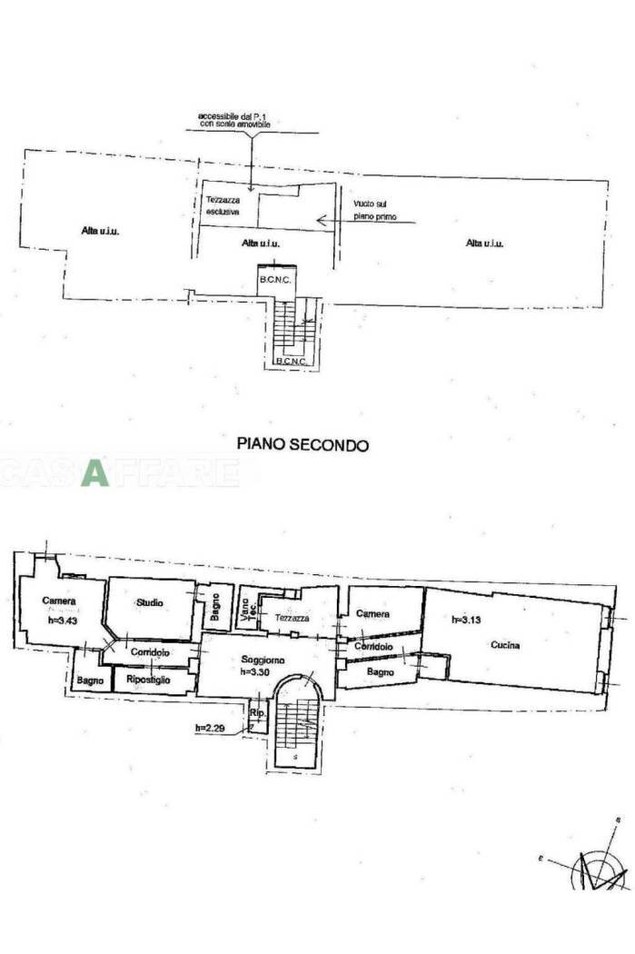 Quadrilocale piazza Pontida, Bergamo - planimetria 1