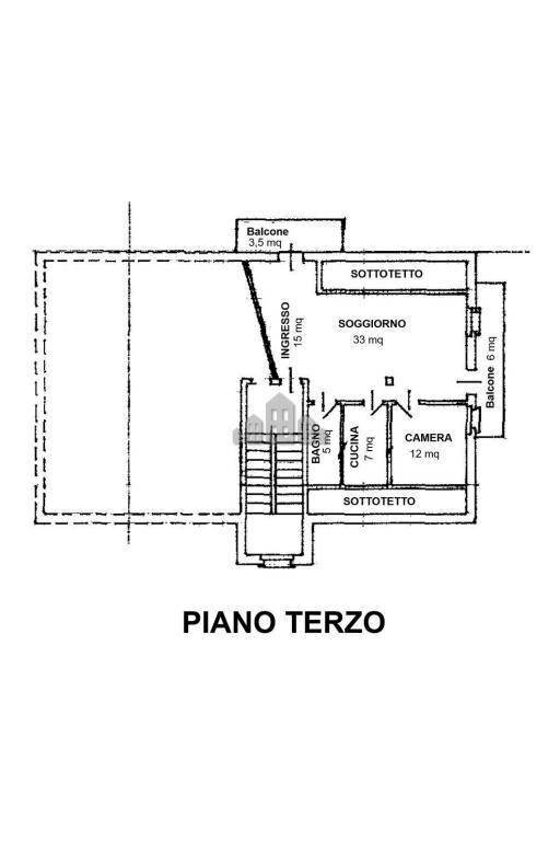 Attic via XXIV Maggio, 12, Cuorgnè - floor plans 1