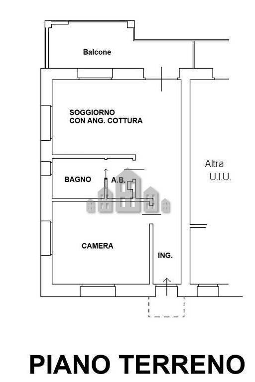 Bilocale via Baldissero, 19, Vidracco - planimetria 1