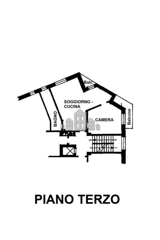 Two-room apartment via Verdi, 7, Cuorgnè - floor plans 1