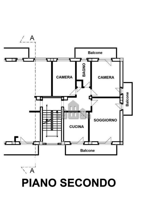 Four-room apartment via Villa, 10, Valperga - floor plans 1