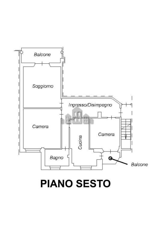 Four-room apartment via Giovanni Bosco, 5, Cuorgnè - floor plans 1