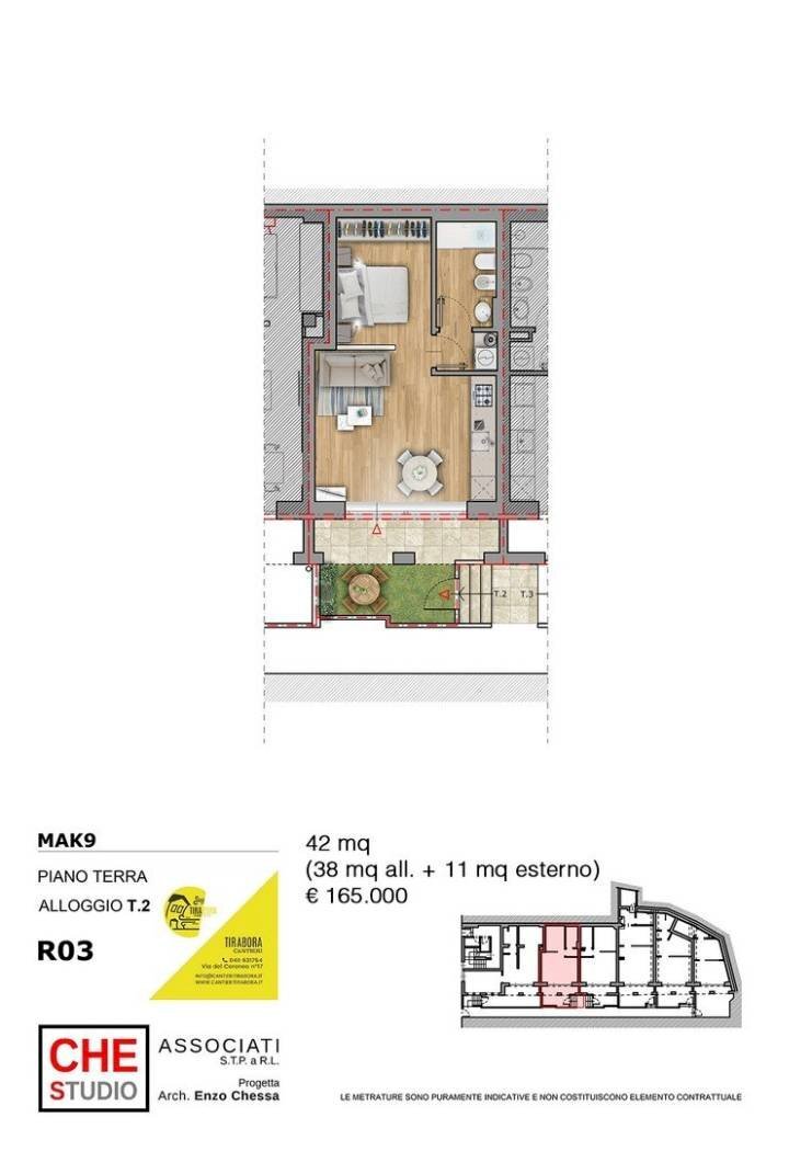 Monolocale Androna Campo Marzio, 9, Trieste - planimetria 1