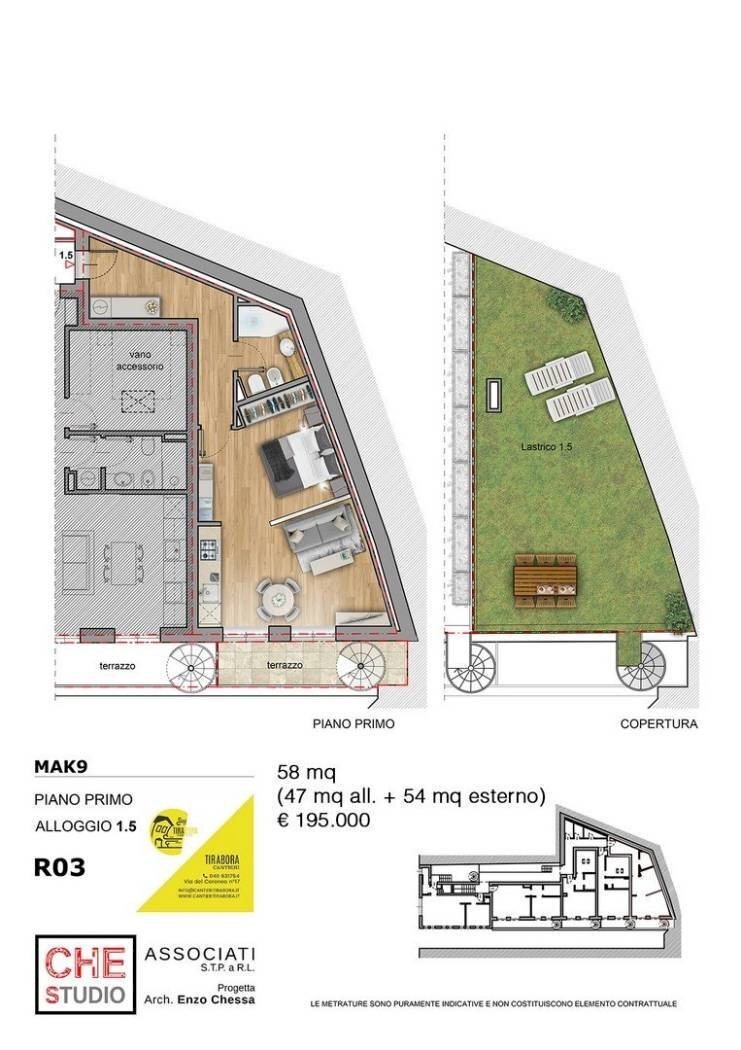 Monolocale Androna Campo Marzio, 9, Trieste - planimetria 1