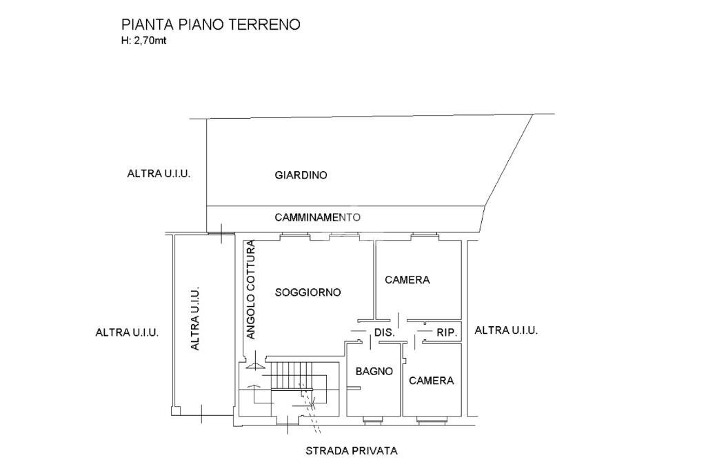 Trilocale Via Torino, San Francesco al Campo - planimetria 1
